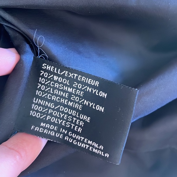 DKNY yellow pea coat tench soft winter cold single breasted elegant coat size 8 - Picture 11 of 16